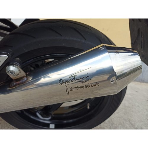 Agostini Silencer Polished Conical With Homologation Moto Guzzi