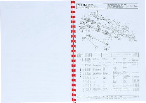Benelli Spareparts catalog - 750 SEI from 1974