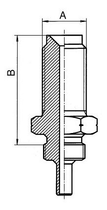 B&H raccord M rigide Nickel M10x1, 27mm