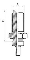 B&H conexión M rígida níquel M10x1, 27mm