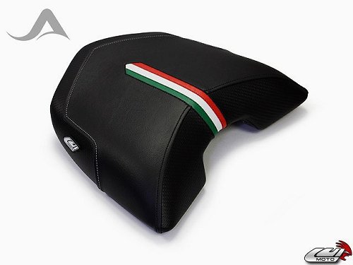 Luimoto Pillion seat cover `Team Italia` black-silver - Ducati 620, 1000, 1100 Multistrada