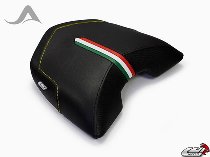 Luimoto Pillion seat cover `Team Italia` black-yellow - Ducati 620, 1000, 1100 Multistrada