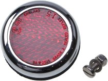 Moto Guzzi Reflector con anillo cromado, 50mm, redondo, rojo - V7 850 GT