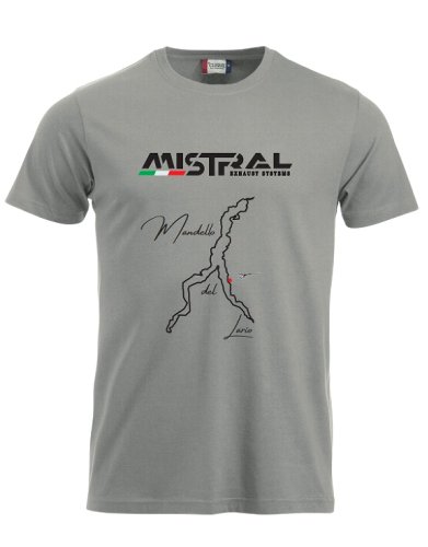 Mistral Camiseta Hombre Gris Talla XL