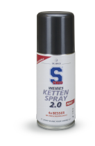 S100 Kettenspray weiß 2.0, 100 ml, nachfüllbar mit 400 ml Dose