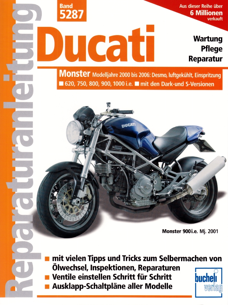følelse Siden propel Book MBV repair manual Ducati Monster 620, 750, 800, 900, 1000 i.e. from  2000