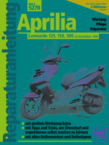 Book MBV repair manual Aprilia Leonardo 125, 150, 300