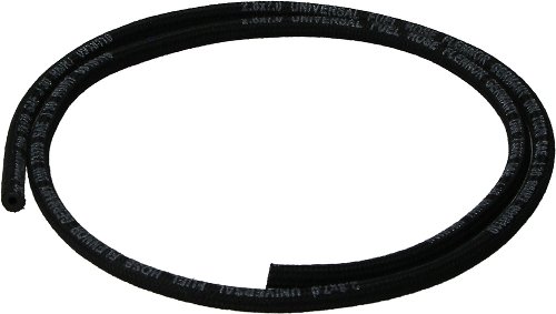 Fuel hose 4,0x9,0mm, black, textile, sold by meter