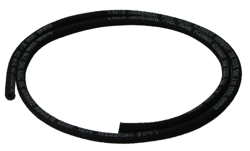 Fuel hose 4,0x9,0mm, black, textile, sold by meter