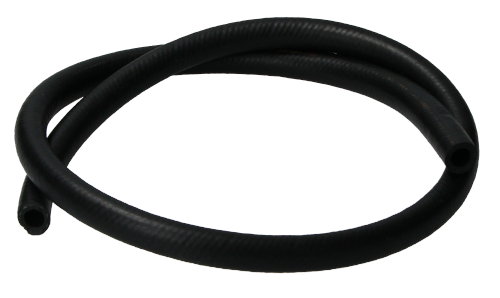 Fuel hose 6,0x12,0mm, black, rubber, sold by meter