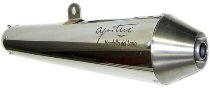 Agostini Silencer, polished, conical, with homologation - Moto Guzzi 850, 1100, 1200 Griso with homo
