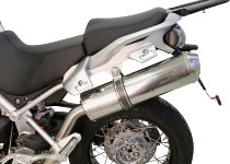 Agostini Silencer, oval, polished, with homologation - Moto Guzzi 1200 Stelvio, NTX