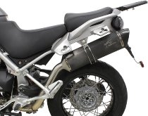 Agostini Silencer, x-black, black, with homologation - Moto Guzzi 1200 Stelvio, NTX