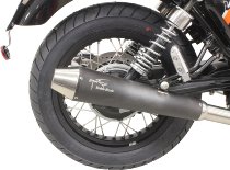 Agostini Silencer kit, black with homologation - Moto Guzzi V7 I+II Classic, Stone..., 750 Nevada...