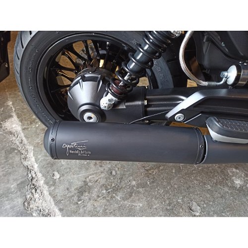 Agostini Silencer kit, stainless-steel, black, with homologation - Moto Guzzi 1400 Audace, Carbon