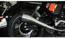 Agostini Silencer kit, polished, high, with homologation - Moto Guzzi V7 I+II Classic, Stone, Specia