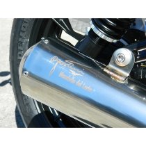 Agostini Silencer kit, polished, short, with homologation - Moto Guzzi V7 I+II Classic, Stone...