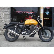 Agostini Exhaust system, 2in1, polished, with homologation - Moto Guzzi V7 II Special, Stone...