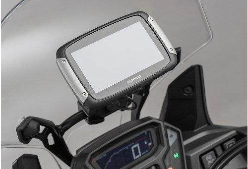 SW Motech GPS mount on tube Ø 10/12 mm, black