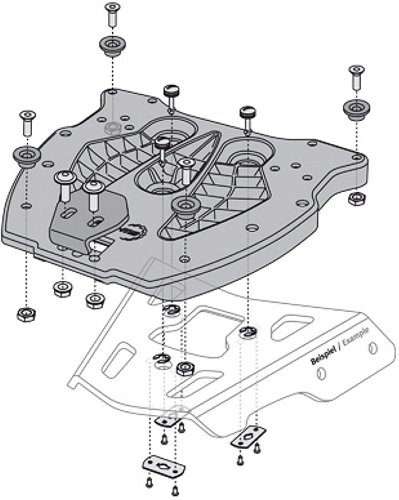 SW Motech adapter plate for ALU-RACK luggage rack