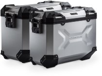 SW Motech TRAX ADV aluminum case complete system, silver/black, 45/37 L