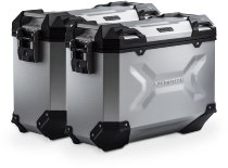 SW Motech TRAX ADV aluminum case complete system, silver, 45/37 L - Honda NC 700 / 750 S / SD / X