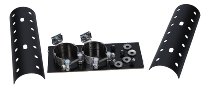 Mistral Heat protection kit, mat black, for short silencer - Moto Guzzi V9 Bobber, Roamer