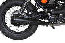 Mistral Silencer kit, conical, short, black, homologation - Moto Guzzi V7 I+II Classic, Special...