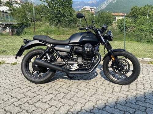 Mistral Auspuff-Satz, konisch, kurz, VA, matt-schwarz, Euro5 - Moto Guzzi V7 850 Special, Stone 2021