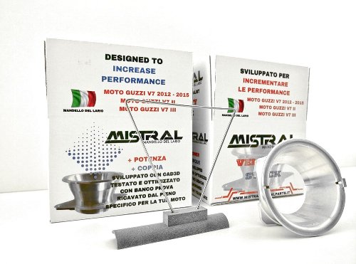 Mistral Velocity Stack Collettore di aspirazione, alluminio, Moto Guzzi V7  I-II-III