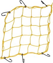 Luggage net 6 hooks, neon yellow, 40 X 40 cm