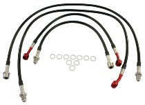 Spiegler Brake hose kit Moto Guzzi 850 LeMans 2/3 4 parts, black/red