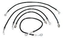 Spiegler Brake hose kit 5 pieces black/silver - Moto Guzzi California 2