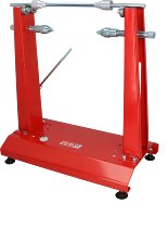 SD-TEC wheel balancer stand with axle and truing arm, red - universally applicable
