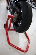 SD-TEC Assembly stand Linea rossa 40,5 mm left-sided swinging arm, red - Ducati 1098 / 1198, Monster