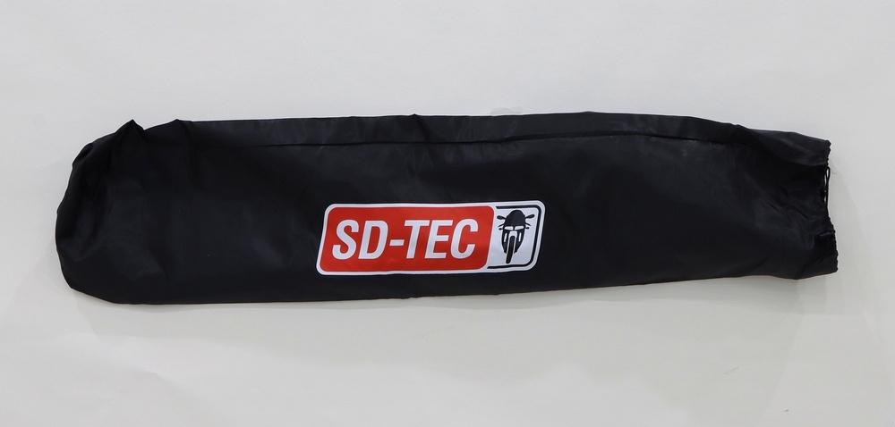 SD-TEC Outdoor Campingstuhl, rot/schwarz, mit Getränkehalter und Tragetasche