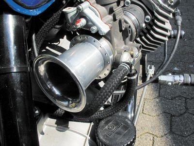 Intake funnel aluminium 75mm M52x1,25 racing