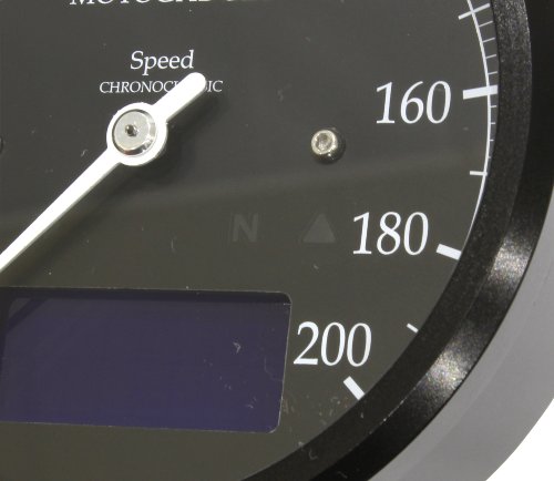 motogadget Chronoclassic speedo, schwarzes LCD, schwarzer Ring