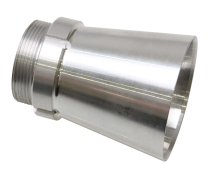 Ansaugtrichter für VHB Vergaser 60 mm M32 x 1,25, aus Aluminium, poliert / ohne Sieb