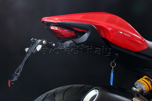 Evotech Kennzeichenhalter, schwarz - Ducati 821 / 1200 Monster / S / Dark / Stripe