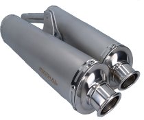 Mistral Silencer kit, oval, stainless-steel, low, with homologation - Ducati 750, 900, 1000 SS i.e.