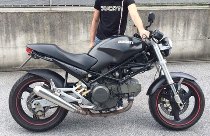 Mistral Silencer kit, conical, short, mat, homologation + cat - Ducati 400-1000 Monster, Multistrada