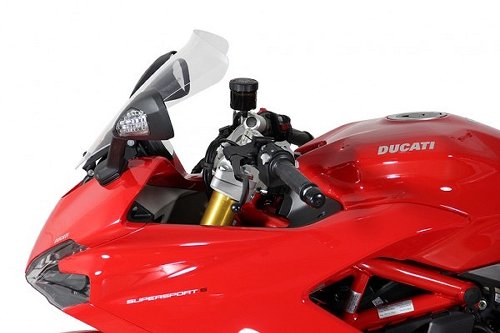 MRA Fairing screen with spoiler, clear, with homologation - Ducati 939, 950 Supersport, S