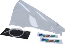 MRA Fairing screen, racing, clear, with homologation - Ducati 955 V2, 1100 V4 Panigale, S, Speciale