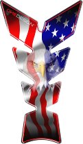Print Tankpad gold moon, USA flag with eagle, 213x123mm