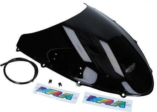 MRA Fairing screen, original shape, black, with homologation - Ducati 848, 1098, 1198, S, Tricolore