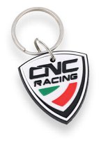 CNC Racing Rubber Keyring - white