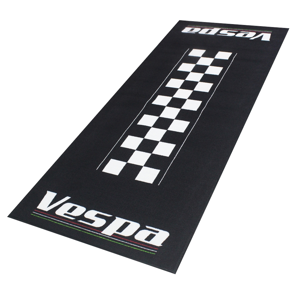 Vespa tapis moto, noir, 190 x 80 cm