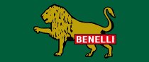 Benelli Alfombra de moto, verde con león, 190 x 80 cm