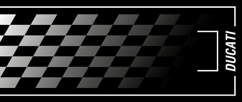 Ducati Motorcycle carpet, black/grey, 190 x 80 cm